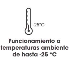 Funcionamiento a temperatura ambiente de -25º